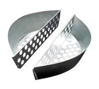 GEEZY 2 Pcs Steel BBQ Grill Basket Charcoal Briquette Holders for Barbeque Fuel Holder