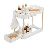 GEEZY 2 Tier Under Sink Organiser Pull Out Sliding Cabinet Bathroom Storage Kitchen