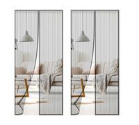 Geezy 2X Magnetic Insect Door Screen Net Mesh Curtain Mosquito Fly Bug Grey 90X210Cm