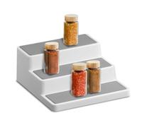 GEEZY 3 Tier Spice Rack Organiser Step Kitchen Cupboard Shelf Storage for Jars 19.5cm