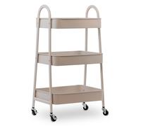 GEEZY 3 Tier Storage Trolley Cart with Mesh Baskets Lockable Wheels Home Kitchen Craft