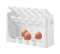 GEEZY 3 Tier Egg Holder Storage - Holds 30 Eggs, Durable & BPA Free with Side Handles - Space Saving Organiser for Fridge & Kitchen Counter, Ideal Housewarming Gift