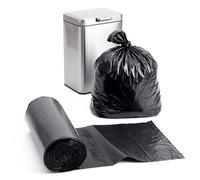 GEEZY 30 Litre Small Black Bin Bags, Pack of 20 Everyday Garbage Bags | Recyclable refuse sacks fit standard waste cans. Anti-drip bin liners for home, office, kitchen, bathroom & daily tasks.