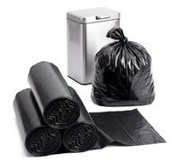 GEEZY 30L Black Bin Bags - 60 Pack Recyclable Anti-Drip Kitchen Bin Liners Strong and Durable Refuse Sacks Home Office Rubbish Bags Household Garbage Bags