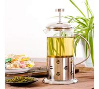 GEEZY 350 ml / 3-cup Stainless Steel Glass Cafetière French Filter Coffee Press Plunger & Tea Maker