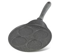 GEEZY Non Stick Pancake Pan 26cm - 4 Mould Multi Hole Mini Crepe Maker, American Style Pancakes Frying Pan for Eggs & Crepe - PFOA Free, Dishwasher Safe, Great Kitchen Gift Accessory