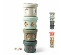 GEEZY 4 Piece Stackable Snack Pots with Airtight Lids for Food Storage