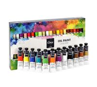 GEEZY 40 Piece Oil Paint Set - 20ml Tubes for Artists & Beginners - Non Toxic Painting Kit for Canvas, Rich Pigment Oil Based Colours for Adults & Kids