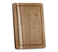 GEEZY Acacia Chopping Board - Thick Wooden Cutting Board with Groove, Durable, Moisture Resistant, Hygienic & Reversible, FSC Certified, Kitchen Essential for Meat, Bread & Vegetables 28x20x1.6cm