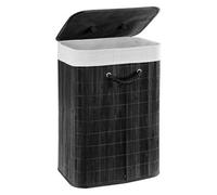 Geezy Bamboo Laundry Basket With Lid Foldable Washing Clothes Bin Hamper With Liner