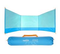 GEEZY Blue Windbreak with Accessories - Fiberglass Poles, High-Visibility Guy Lines, Travel Bag - Wind & Sun Protection for Camping, Beach, Tents, Caravans, Gardens - Camping & Beach Essential