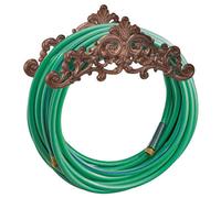 Geezy Cast Iron Antique Design Wall Mounted Garden Hose Holder Stand Storage Ornament
