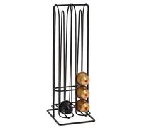 GEEZY Coffee Pod Holder for 32 Nespresso Capsules - Black Wireframe Tower Rack with 4 Vertical Storage Tracks - Nespresso Pod Holder & Coffee Capsule Storage Rack for Home Kitchens, Office Break Rooms