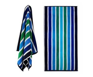 GEEZY Cotton Blend Beach Towel, Midnight Oasis - Quick Drying, Lightweight, Large & Soft, Vibrant Summer Design - Beach Essentials for Travel, Holiday, Swimming, Sauna, Adults & Kids Use, 150x75cm