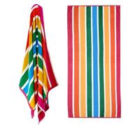 GEEZY Cotton Blend Beach Towel, Tropical Burst - Quick Drying, Lightweight, Large & Soft, Vibrant Summer Design - Beach Essentials for Travel, Holiday, Swimming, Sauna, Adults & Kids Use, 150x75cm