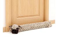 Geezy Draught Excluder Draft Door Stopper Novelty Fabric Fleece Beige Dog Design