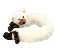 Geezy Draught Excluder Novelty Draft Door Stopper Soft Fabric Fleece Cream Cat Design