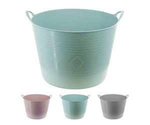 Geezy Flexi Tub Heavy Duty Storage Basket Home Garden Laundry Toys Bucket Trug 40L