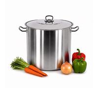 Geezy Gastro Large Deep Stainless Steel Stock Pot With Lid Induction Stockpot 11L