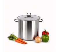 Geezy Gastro Large Deep Stainless Steel Stock Pot With Lid Induction Stockpot 8.5L