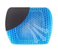 GEEZY Gel Seat Cushion - Orthopaedic Back Support for Long Sitting - Relieves Tailbone & Back Pain - Non-Slip, Breathable, Washable - For Office, Car, Desk Chair, Gaming, Pressure Relief Pad