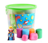 GEEZY Giant Dough Bucket - Non Toxic Modelling Clay for Kids - 30 Pieces, 10 Colours, 1.5 Kg Crafting Dough Tub - Coloured Clay for Kids' Arts and Crafts