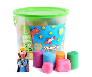 GEEZY Giant Dough Bucket - Non Toxic Modelling Clay for Kids - 30 Pieces, 10 Colours, 1.5 Kg Crafting Dough Tub - Coloured Clay for Kids' Arts and Crafts