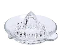 GEEZY Glass Citrus Juicer - Manual Hand Press, Durable Non-Reactive Glass, Built-In Sieve & Pour Spout, Dishwasher Safe - Great for Lemons, Limes, Oranges, Grapefruits, Outdoor & Home Use