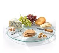 Tempered Glass Lazy Susan Rotating Turntable Serving Tray Cake Decorating Plate