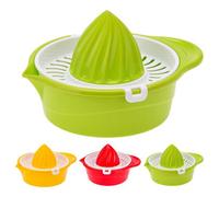 GEEZY Plastic Manual Juicer, 220ml Capacity - BPA Free, Dishwasher Safe, Lightweight with Spout & Handle - Great Kitchen Essential Hand Squeezer for Lemons, Limes, Oranges & Daily Citrus Juicing