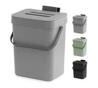 GEEZY Hanging Kitchen Waste Bin 3L with Lid & Handle - Over Door Food Caddy