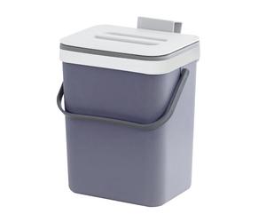 GEEZY Hanging Kitchen Waste Bin 3L with Lid & Handle - Over Door Food Caddy
