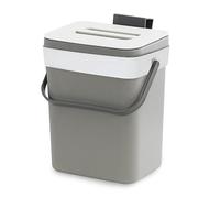 GEEZY Hanging Kitchen Waste Bin With Lid Cupboard Over Door Compost Bin Wall Mounted Rubbish Container Trash Can Garbage Basket for Food Scraps 3L