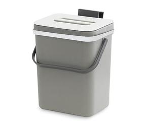GEEZY Hanging Kitchen Waste Bin With Lid Cupboard Over Door Compost Bin Wall Mounted Rubbish Container Trash Can Garbage Basket for Food Scraps 3L