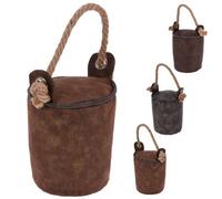 GEEZY Heavy Weighted Faux Leather Door Stop Indoor Door Stopper Cube with Handle Non-Slip Vintage Rustic Design Decorative Stopper