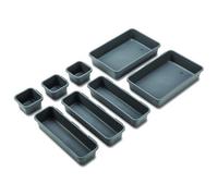 Geezy Home Kitchen Stackable Storage Divide Drawer Organizer Tray Multipurpose 8Pcs