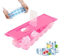 GEEZY Ice Cube Tray with Lid Stackable Silicone Icecube Trays Reusable Moulds