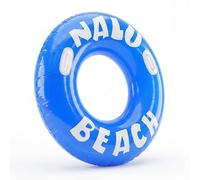 GEEZY Inflatable Turbo Tyre Swim Ring 47" (119cm) - Large Blue Pool Float with Handles & Repair Patch - Heavy Duty Beach Rubber Ring & Swimming Pool Inflatables for Adults & Kids
