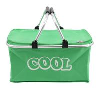 35 Litre Insulated Folding Picnic Camping Cooler Basket Shopping Cool Hamper Bag (Mint)