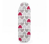 Geezy Ironing Board Cover Red Hearts Elasticated Easy Fit Heat Reflective 122X38Cm
