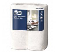 Geezy Kitchen Paper Towel Rolls 2-Ply 64 Sheets Absorbent Cleaning Tissues 2 Pack