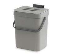 GEEZY Hanging Kitchen Waste Bin With Lid Cupboard Over Door Compost Bin Wall Mounted Rubbish Container Trash Can Garbage Basket for Food Scraps 3L