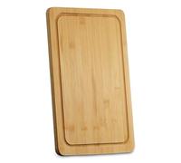 GEEZY Large Bamboo Chopping Board - Wooden Cutting Board with Juice Groove, Durable, Water Resistant, Hygienic & Reversible, FSC Certified Kitchen Essential for Meat, Bread, Vegetables 37x25x1.6cm