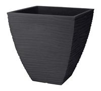 Geezy Large Flower Pot Planter Square Waves Pattern Anthracite Outdoor Indoor Garden