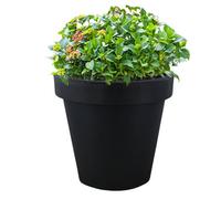 GEEZY Anthracite Flower Pot - Durable, Stylish Plastic Plant Tub for Indoor & Outdoor Use, 30x26 cm, Versatile Garden Pot for Flowers, Herbs, Succulents - Easy Maintenance, No Drainage Required