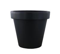 Geezy Large Garden 35 Cm Round Plastic Flower Pot Indoor Outdoor Anthracite Plant Pot