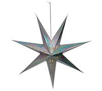 Large Silver LED Paper Hanging Star 60cm Lantern Christmas Ornaments Hanging Decoration Window Party Home Decor Folding Christmas Star
