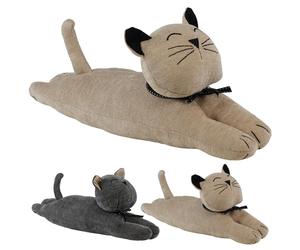 GEEZY Large Weighted Animal Door Stopper Cat Design Fabric Novelty Bedroom Home Decor