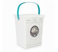 GEEZY Washing Powder Storage Container with Lid & Handle 5L - Washing Machine Shaped Laundry Detergent Box for Powder, Pods or Dishwasher Tablets - Utility Room Storage Solutions & Organiser
