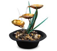 Geezy Lotus Water Feature Indoor Tabletop Led Fountain Waterfall Home Decor
